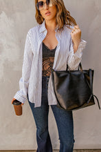 Load image into Gallery viewer, Wanxear Women's Lapel Button-Up Full Striped Shirts