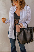 Load image into Gallery viewer, Wanxear Women's Lapel Button-Up Full Striped Shirts