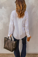 Load image into Gallery viewer, Wanxear Women's Lapel Button-Up Full Striped Shirts
