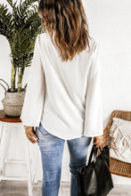 Load image into Gallery viewer, Wanxear Women's V-Neck Flare Full Button-Up T-Shirt