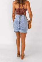 Load image into Gallery viewer, Wanxear Women's Mid Waist Short Denim Skirt