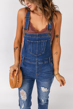 Load image into Gallery viewer, Wanxear Women's High Waist Ripped Denim Overall